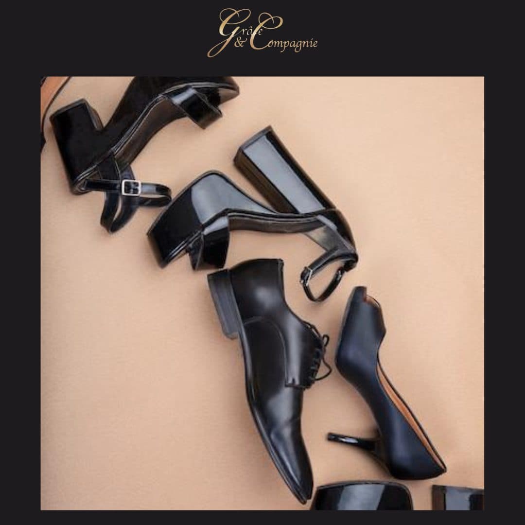 Chaussures en cuir noir