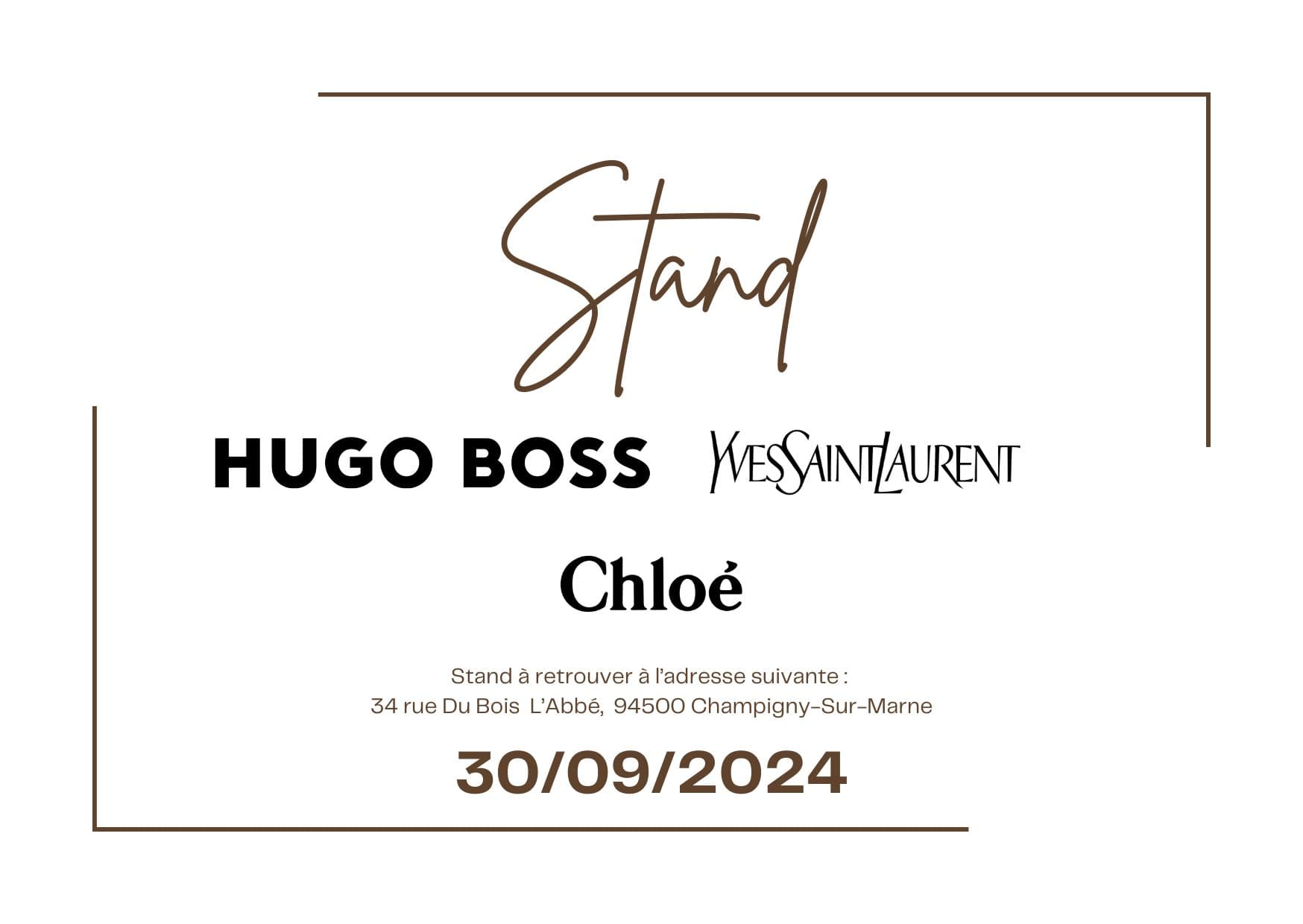 Stand Hugo Boss, Yves Saint Laurent, Chloé — 2024-09-30